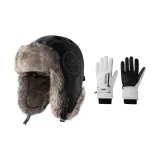 Черные шапки и кепки + белые перчатки