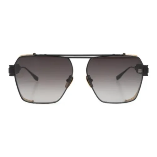 BALMAIN Титан Нерегулярная форма Солнцезащитные очки Мужской Черный