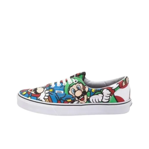 NINTENDO x Vans Era Low Топ Скейтборд Кроссовки Мужские Белый Синий Зеленый