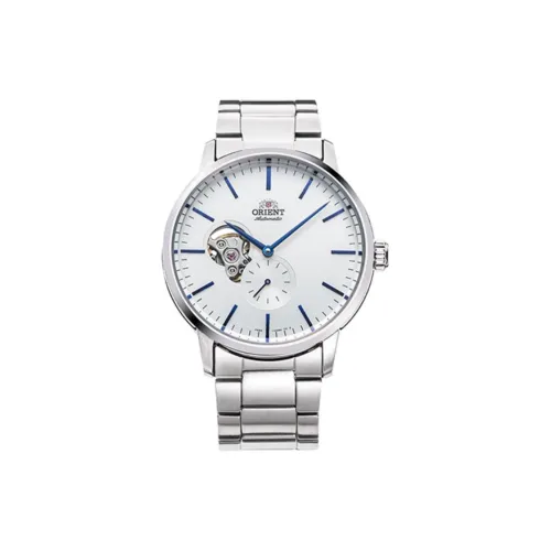 ORIENT Автоматический Ручной Механизм Нержавеющая Сталь Ремешок Часы 40 мм Мужские Часы Белый Циферблат