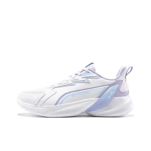 361° Slip-resistant Abrasion-resistant Низкий топ Повседневные Беговые кроссовки Женские Белый Синий Фиолетовый