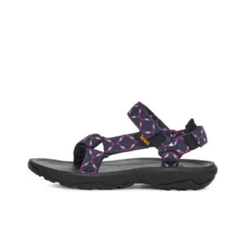 Teva Hurricane XLT2 Slip-Resistant Abrasion-Resistant Low Top Children's Sandals Black Purple Teenagers Тева Hurricane XLT2 Противоскользящие Износостойкие Низкие Топы Детские Сандалии Черный Фиолетовый Подростки