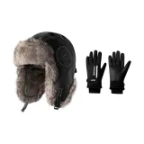 Черные шапки и кепки + черные перчатки