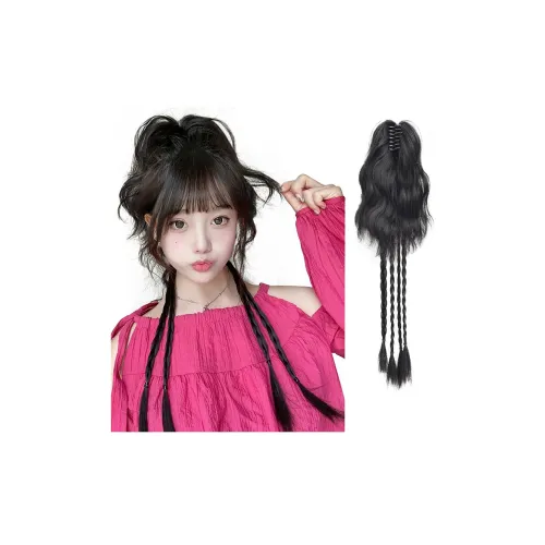 YUNQING Y2K Боксер Косичка Заколка-краб Высокий Конский хвост Фонтаны Half Конский хвост Парики