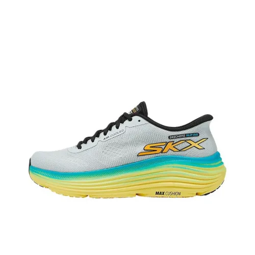 Skechers MEN'S GO Low Топ Беговые кроссовки Мужской Серый Синий