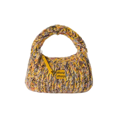 MIU MIU Wander Series Шелковая сумка через плечо сумка женская желтый цвет нефрит цвет