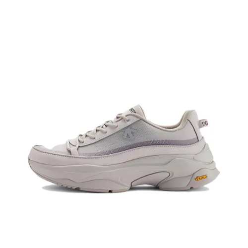 DESCENTE Dualis Slip-resistant Abrasion-resistant Low Top Casual Shoes Unisex Light Gray DESCENTE Dualis Противоскользящий Устойчивый к истиранию Низкий Топ Повседневная Обувь Унисекс Светло-Серый