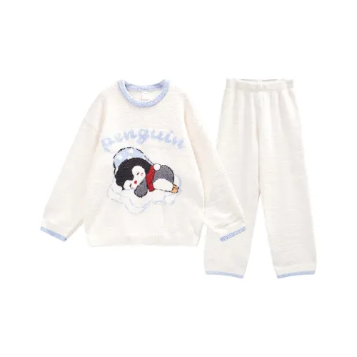 GUKOO Экрю Женские Пижамные Комплекты