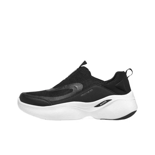 Skechers SPORT Мужская Износостойкая и Легкая Низкий Верх Повседневная Обувь Черный Белый