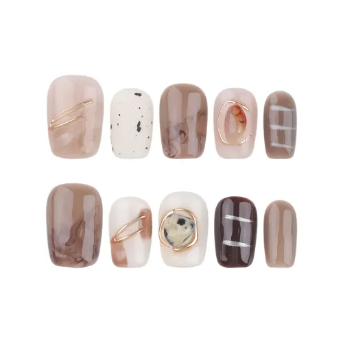 Song Biography Мягкий 3D-эффект Осветляющий Ручной Рисунок Смешанный Ручная Работа Искусственный Ногтик Короткий ЛАДЬЯ 15 мм