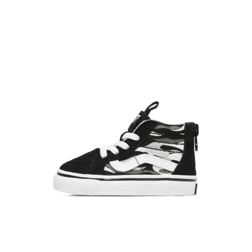 Vans SK8 HI Детские Скейтбординги Высокие Топы Черного и Серого Цвета Kids