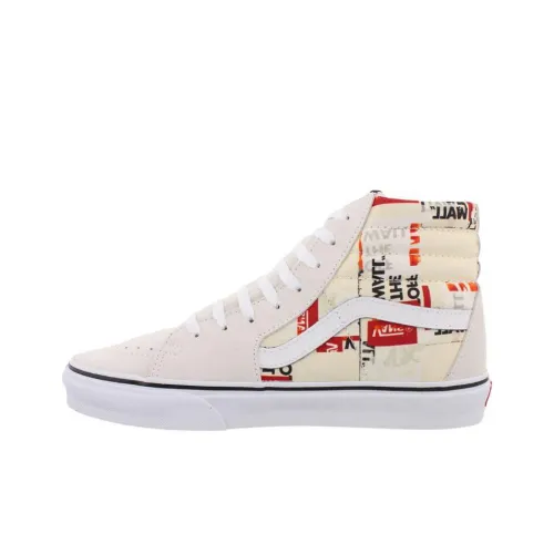 Vans Sk8 Hi Высокие Кроссовки для Скейтбординга Мужские Белые