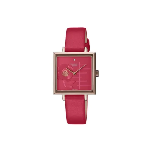 CASIO SHEEN Collection Цветочный мотив · Camellia Collection Кварцевый механизм Кожаный ремешок Часы