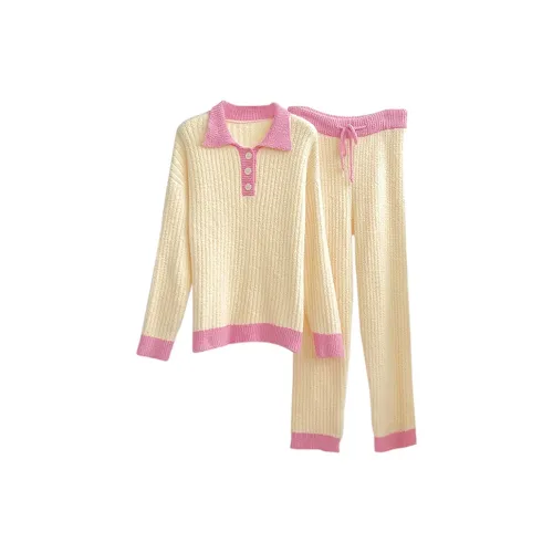 LEZIYUN Пижамный комплект женский желтый