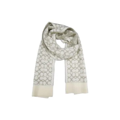 COACH Вязаные шарфы Унисекс Белый