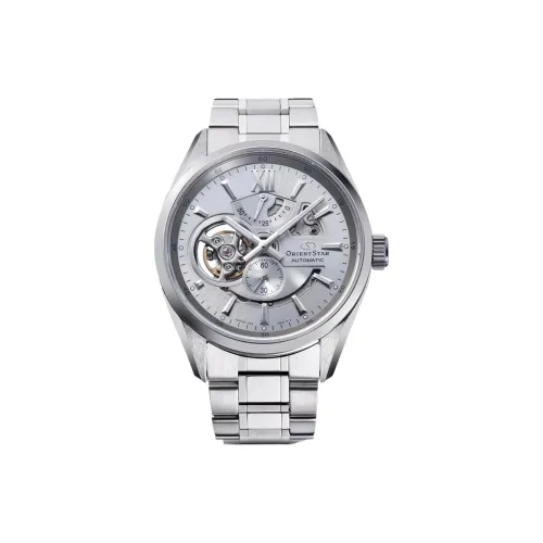 ORIENT STAR Автоматический Механический Механизм Нержавеющая Сталь Ремешок Часы 41 мм Мужские Часы Серебристый Циферблат