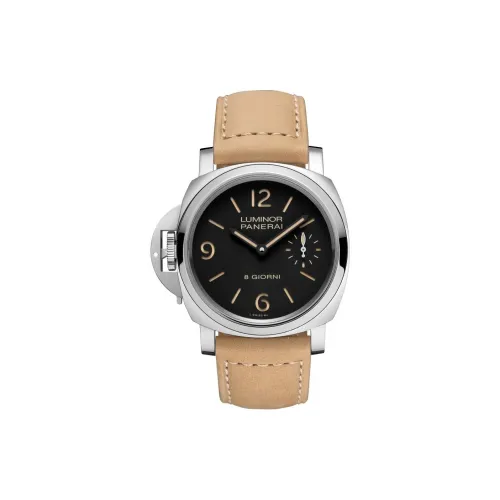 PANERAI LUMINO Collection Мужские часы Механизм с ручным заводом Циферблат 44 мм Черный корпус из нержавеющей стали