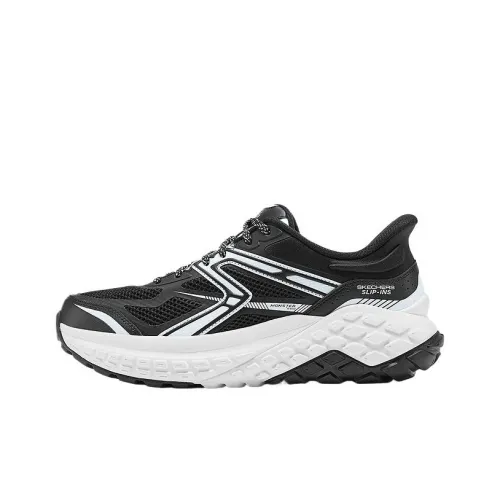 Skechers Monster Износостойкие Дышащие Низкие Кеды Мужские Черные