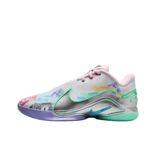 Nike LeBron 22 Баскетбольные кроссовки Low Топ Белый Зеленый Розовый Синий Унисекс