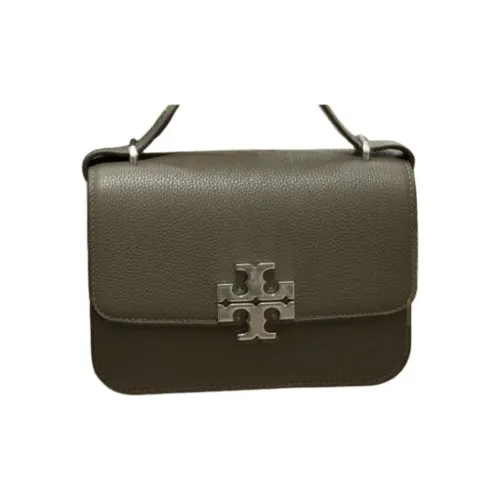 TORY BURCH ELEANOR Текстурированная Коровья Кожа Портативная Сумка через плечо Сумка на плечо Маленькая Женская Темно-Коричневая