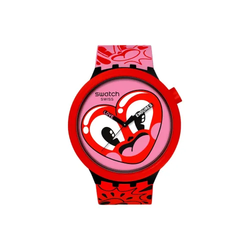 Swatch Quartz Механизм Мужские часы 47 мм Красный
