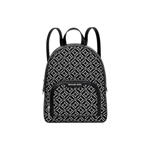 MICHAEL KORS Jaycee Jacquard Backpack Medium Women's Black Silver MICHAEL KORS Jaycee Жаккард Рюкзак Средний Женские Черный и Серебряный