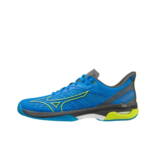Mizuno Wave Exceed Tour 5 Устойчивые к истиранию Низкие Кроссовки для тенниса Мужские Синие