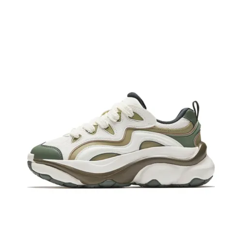 ANTA Противоскользящий Устойчивый к истиранию Низкий Топ Casual Женский Белый Зеленый