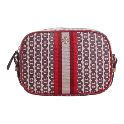TORY BURCH Robinson Покрытый холст Сумка Camera Сумка Сумка через плечо Мини Женская Красная