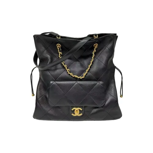 CHANEL Lambskin One Shoulder Bag Women's Black CHANEL Lambskin Одно плечо Сумка Женская Черная