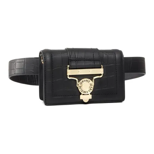 VERSACE JEANS COUTURE Искусственная кожа Бананка Стандартная Женская Черная