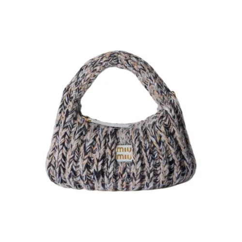 MIU MIU Wander Series Шелковая Сумка через плечо Сумка Женская Синий