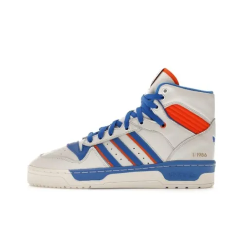 Adidas Originals Rivalry Slip Resistant Abrasion Resistant High Top Скейтборд Кроссовки Унисекс Белый Синий Оранжевый