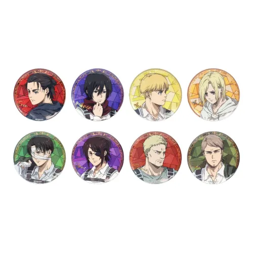 BOOM COMIC Attack on Titan FINAL SEASON Цветочный дизайн Window Коллекция Иллюстрированная Коробка Значок Значки Lionel Messi