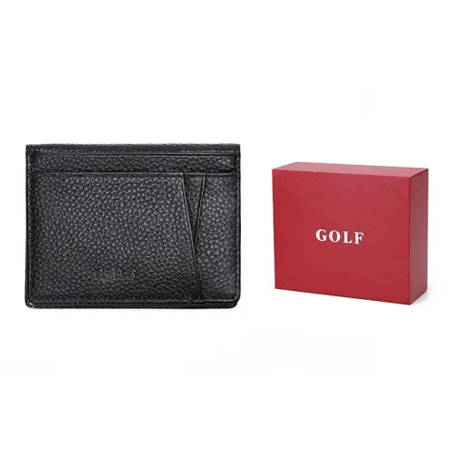 GOLF Коровья кожа с синтетической кожей держатель для карт стандартный мужской черный кофейный