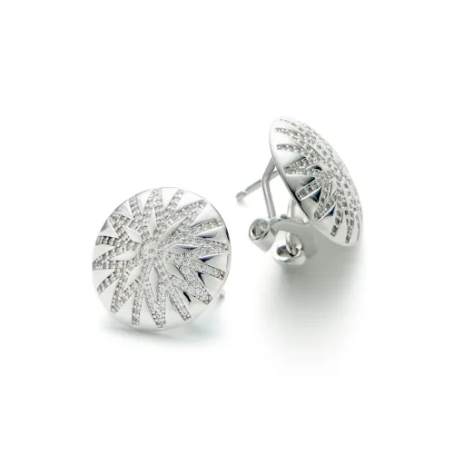 RSNY Серьги-гвоздики из меди с золотым покрытием женские