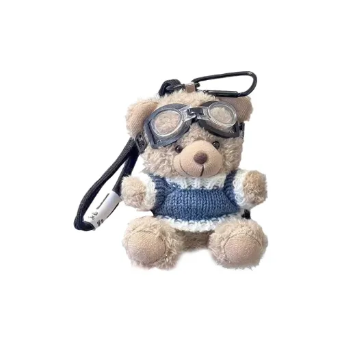 Miao Ji Пилот Медвежонок Рюкзак Автомобильный брелок Куклы Плюшевый Подвеска 10 см Рекомендуемый рост