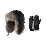 Черные шапки и кепки + черные перчатки