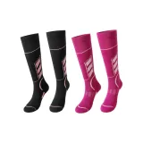 Black+Pink Red Professional Лыжные носки [2-Pack]