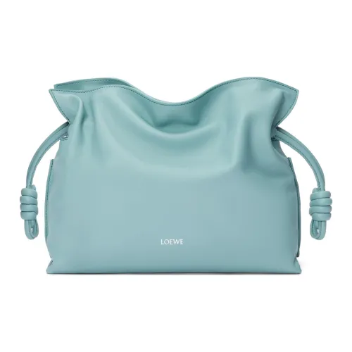 LOEWE Flamenco Napa Голень Кожа Одно плечо Клатч Средний Женский Синий