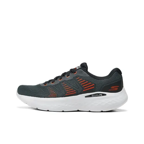 Skechers MEN'S GO Low Топ Беговые кроссовки Мужской Серый Оранжевый