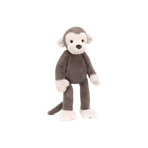 JELLYCAT Jungle Animal Collection Brody Monkey Кукла Плюшевая Кукла Standing Рекомендуемый рост 27 см