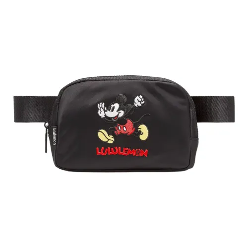 Lululemon × Disney Коллаборация Everywhere Нейлон Одно плечо Через плечо Бананка Унисекс Черный