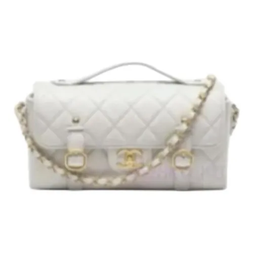 CHANEL Телячья кожа Сумка Женская Светло-Серый