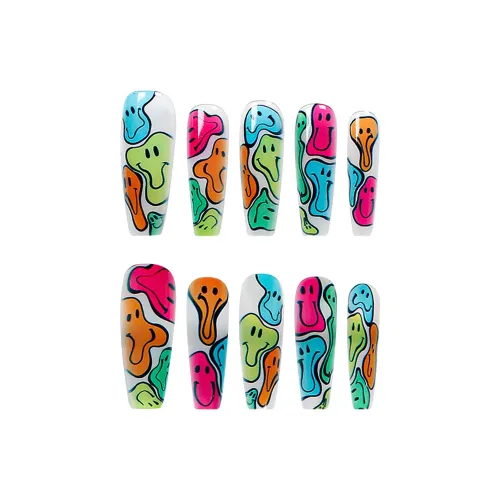 Yun Yue Joe Miao XIANG Graffiti Soft Brightening Multicolor Individual False Nail Mid Длина 30 мм