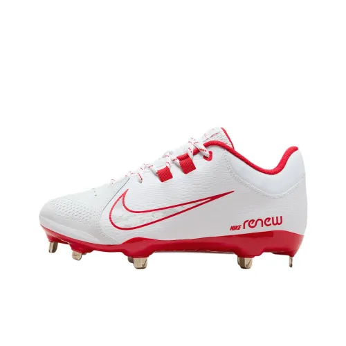 Nike Hyperdiamond 4 Slip-resistant Abrasion-resistant Low-top Training Shoes Women's White Red Найк Хипердиамонд 4 Противоскользящие Устойчивые к истиранию Низкие Кроссовки для тренировок Женские Белые Красные