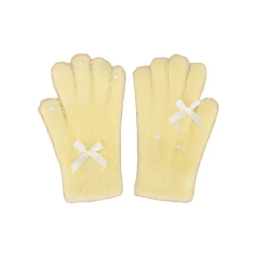 Peach Tea Плюшевые вязаные перчатки женские