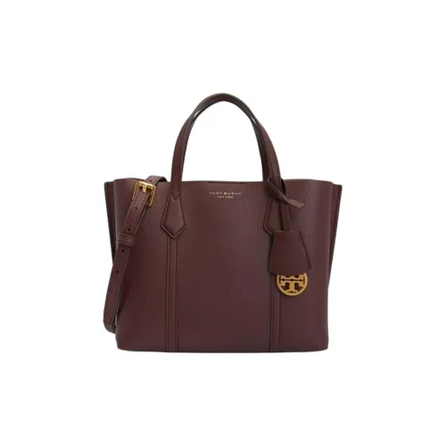 TORY BURCH Кожа Тоут Сумка Сумка для покупок Сумка Маленькая Женская Коричневая Красная