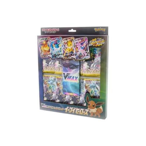 Покемон Покемон Торговая Карта Игра Меч и Щит VMAX Особенный Набор Евее Герой Карты для дуэлей Целая коробка