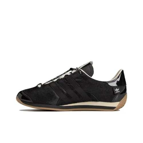 Song for the Mute co-brand x adidas originals COUNTRY OG Нижняя юбка Устойчивая к истиранию Низкий Топ Кэжуал Унисекс Черный